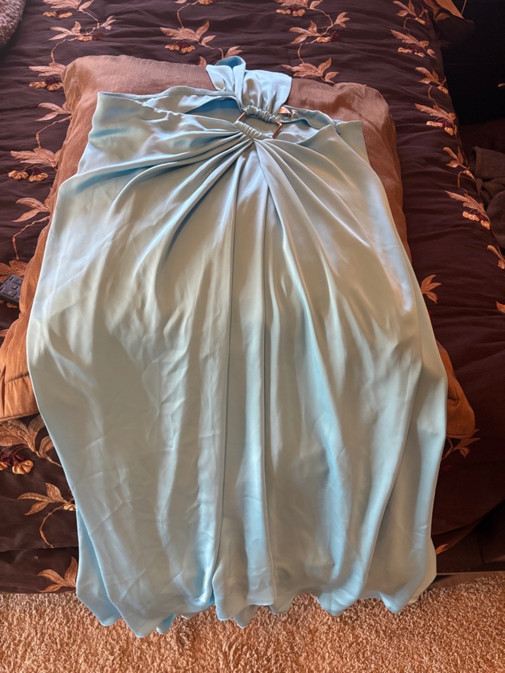 Ramy Brook Light Blue Halter Maxi Dress